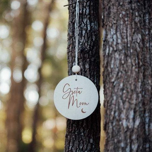 Etched Moon Ornament