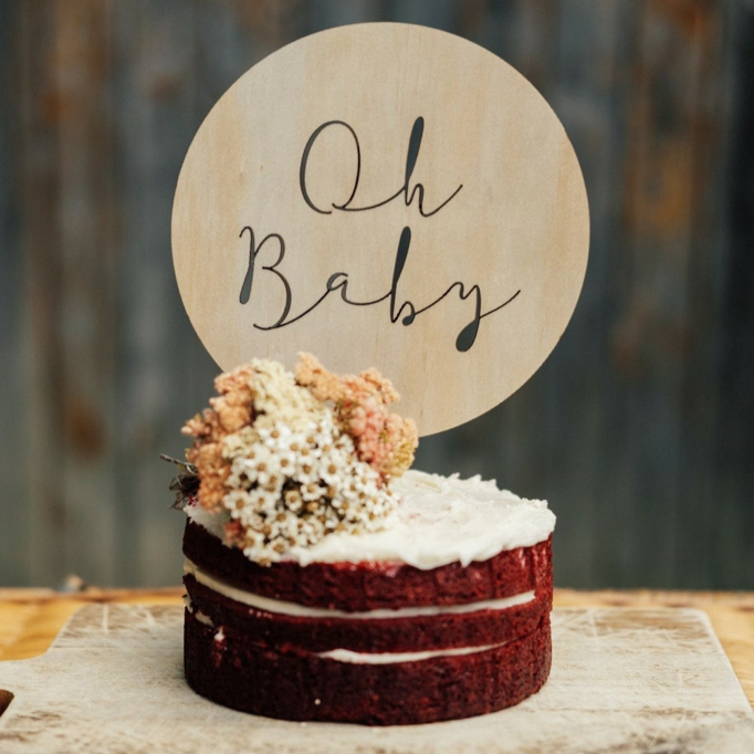 Script Cake Topper
